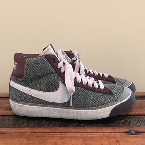 Vintage Nike blazer mid sneakers in Harris tweed